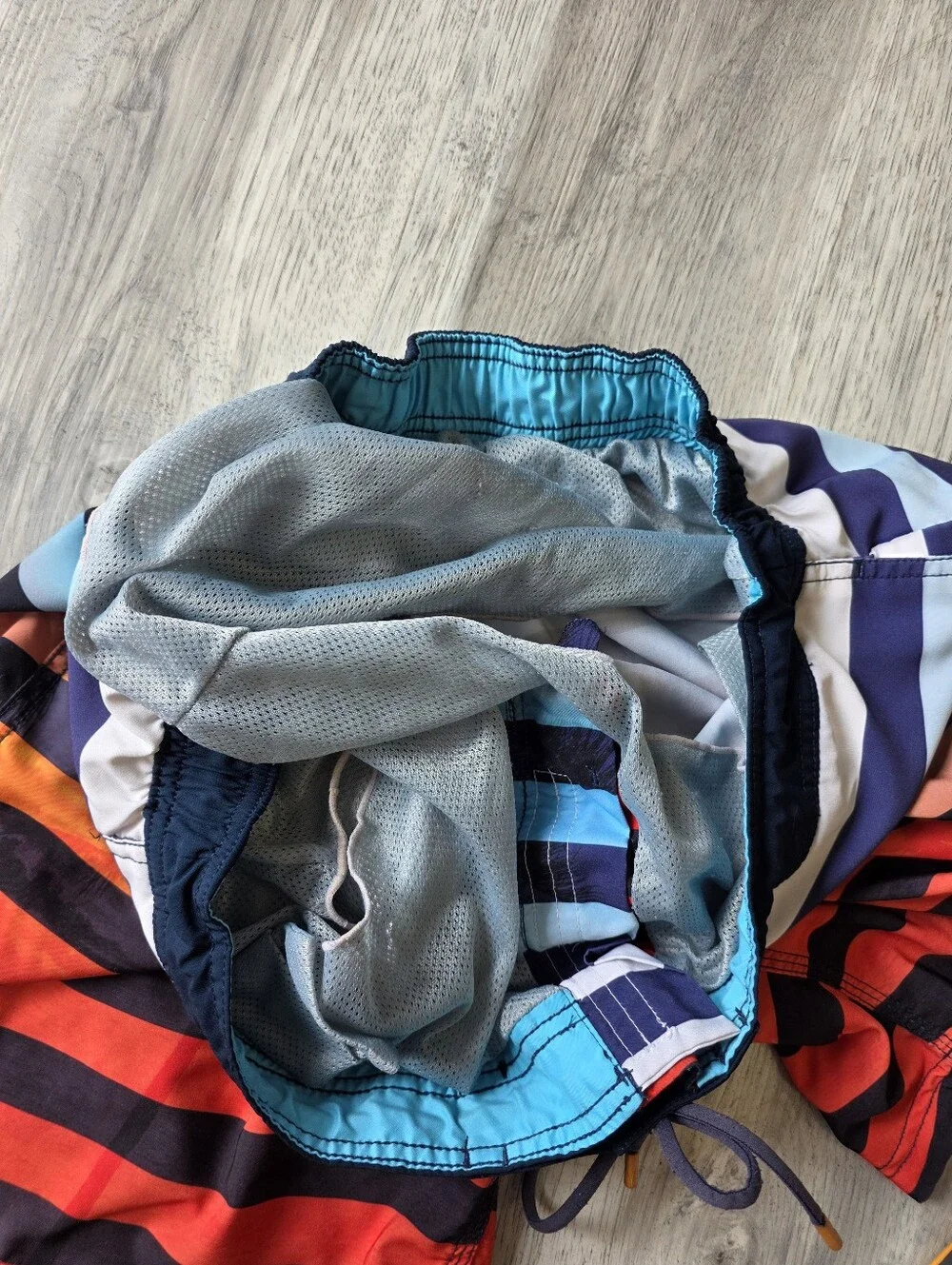Speedo Men’s Large Multicolor Striped Swim Trunks